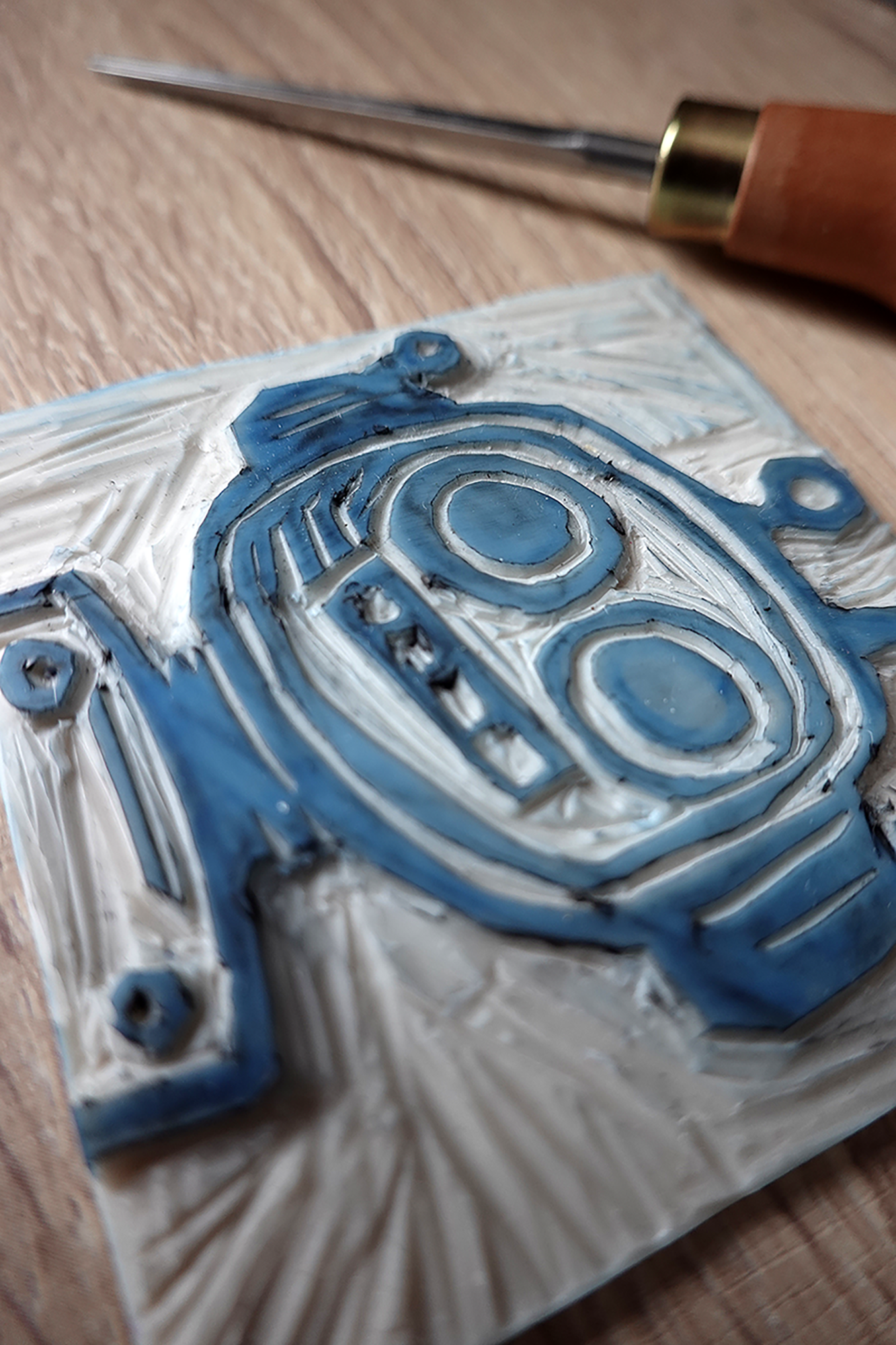 My Dead Robot - Limited Edition - LInocut Print
