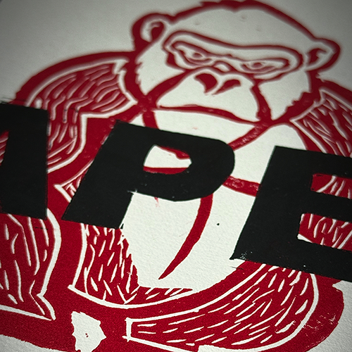 Ape - Limited Edition - Linocut Print