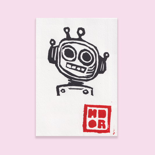 My Dead Robot - Limited Edition - LInocut Print