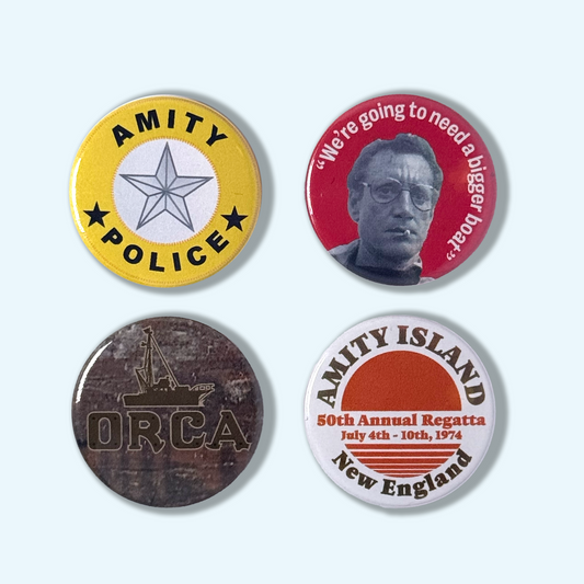 Jaws 25mm Button Badge Pack