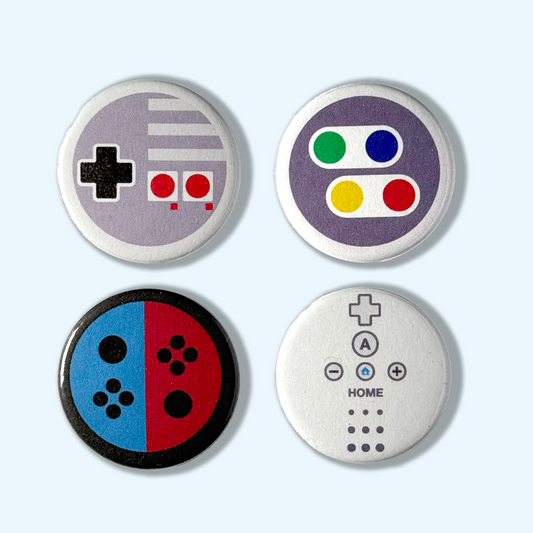 The Nintendo Controller Collection - 25mm button badges