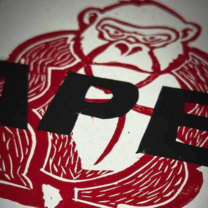 Ape - Limited Edition - Linocut Print